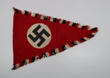 Original WW2 German NSDAP Supporter Pennant with Tri Color Fringe
