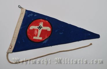 Original WW2 German Blue and Red Aircraft with Eagle Pennant
