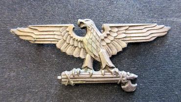 Original WW2 German Waffen SS Schutzstaffel Italian Volunteer Visor Cap Eagle Insignia