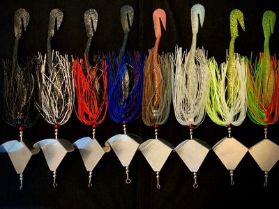 JAMIT MAGNUM Weedless Inline Buzz Baits are topwater lures.  Made with Custom Aluminum Blades.