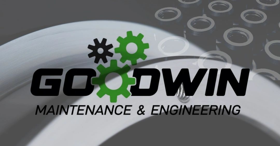 Goodwin Maintenance & Engineering logo with gears.