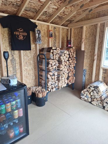 Interior of Tom's Top Notch Firewood store