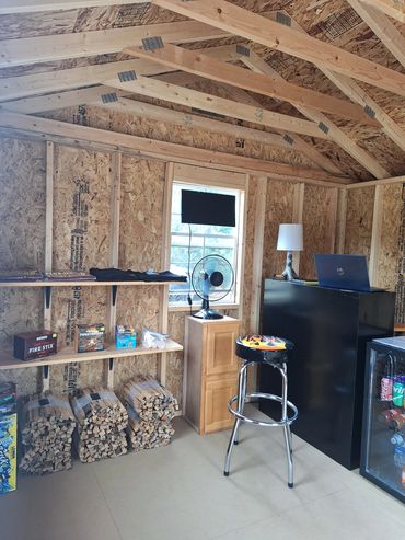 Interior of Tom's Top Notch Firewood store