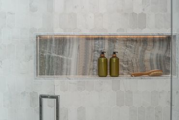 Sophisticated interior finishes for a luxury spa build-out in North York.