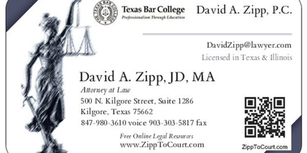 Contact Attorney David Zipp Skilled trial lawyer Gregg Rusk Counties Longview Henderson Kilgore