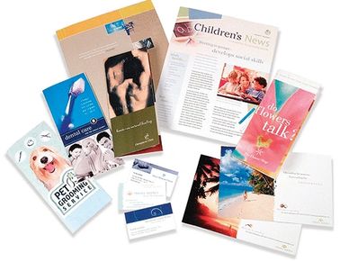 Full color flyers, brochures, doorhangers, postcards, catalogs, tri-fold brochures, and sales sheets