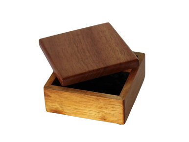 square koa box with cover