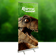 best selling raptor roller banner from www.promoprint.co.uk