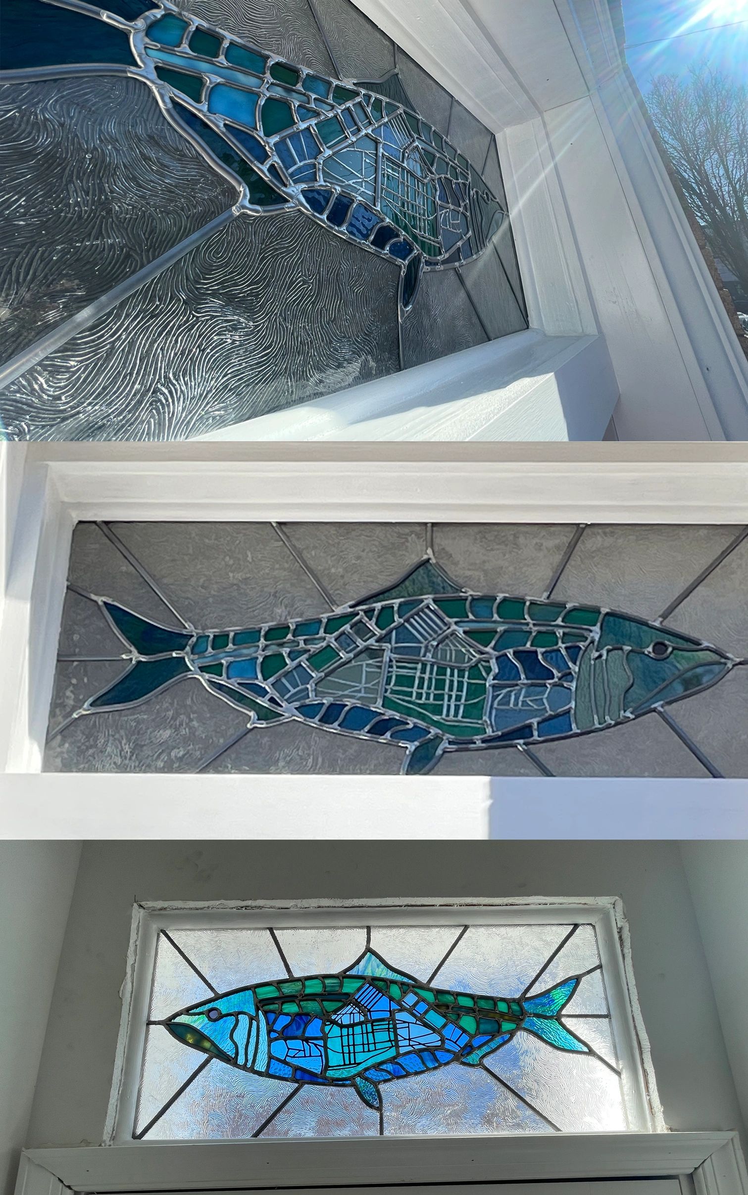 Stained glass transom of the Fishtown (Philly) Fish