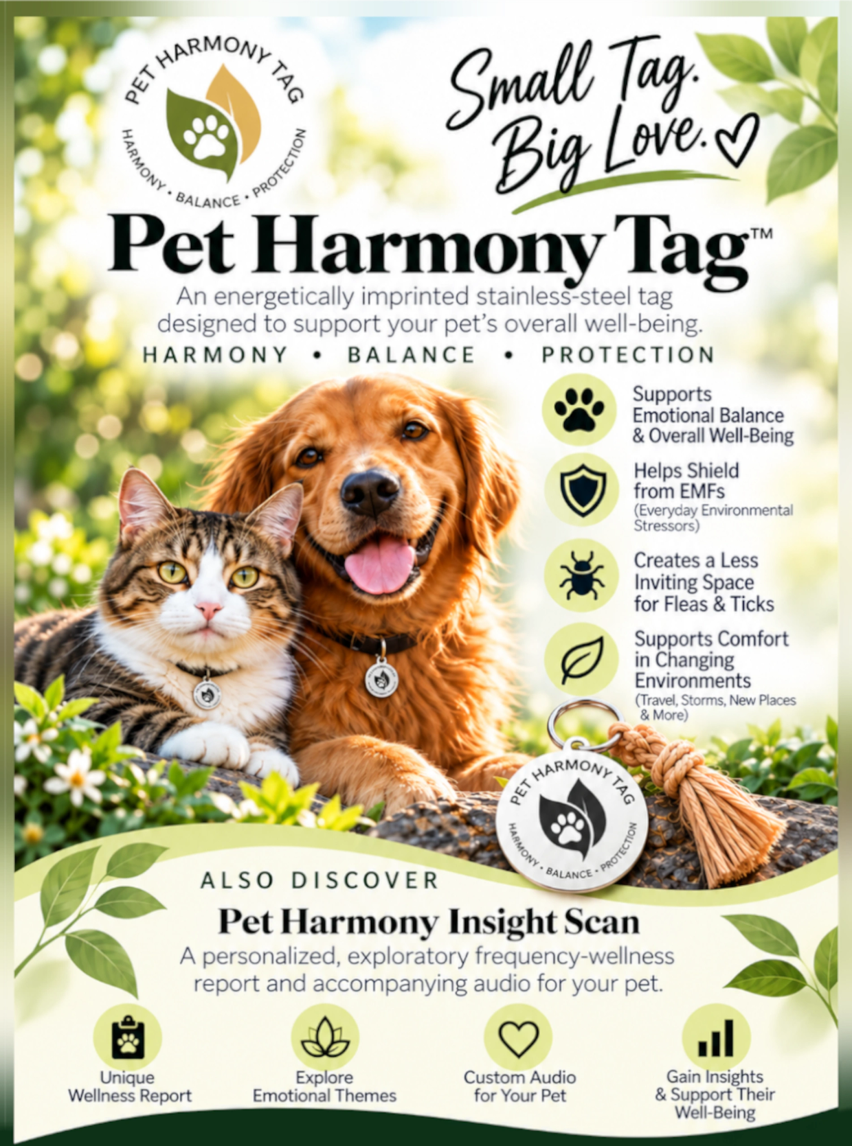 Cat & Dog with Petharmony Tags