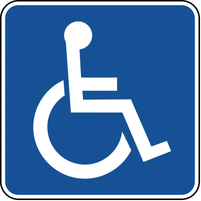 Handicap accessible symbol.