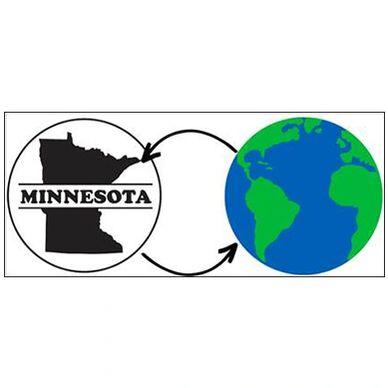 Minnesota arrow to Earth And Earth arrow to Minnesota graphic