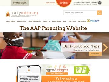 This website is a great reference for parents and the children's healthcare needs.