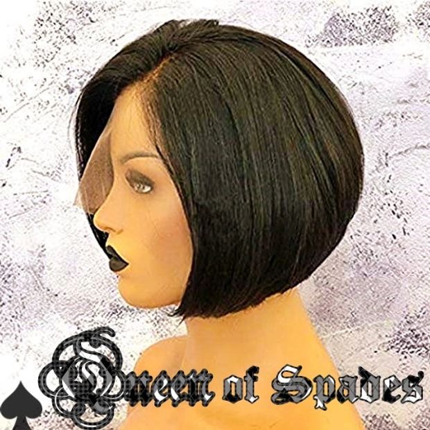 Queen Candy Collection: Queen of Spades Asymmetrical Bob Set, Lace Front Wig