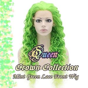 Queen Candy Collection: Queen Crown Collection Mint Green Lace Front Wig