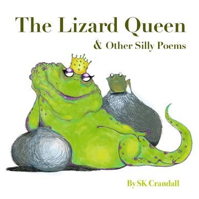 A children's book illustration of a green lizard and frog.
