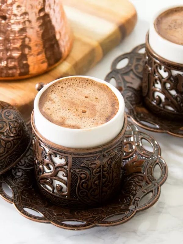 Turkish coffee served fresh 