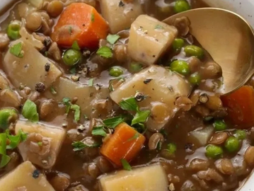 Health vegan lentil soup