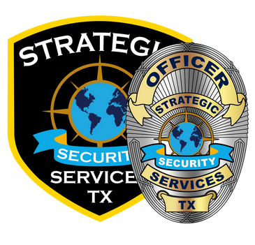 Badge and patch for Strategic Security Services, Texas.
