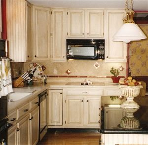 plain oak to country french cabinets