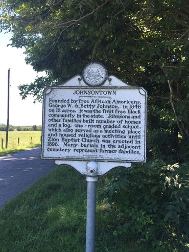 Johnsontown historic landmark sign