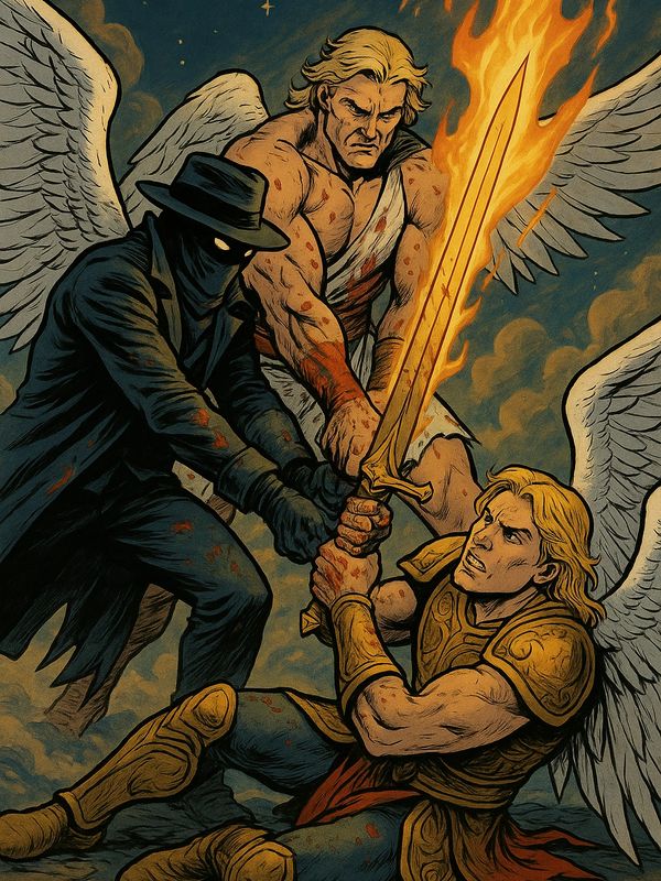 Archangel Michael and Archangel Gabriel cast Helel down to Eden.