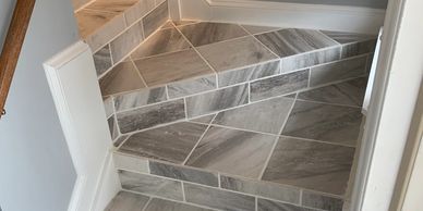 Custom Tile Stairs