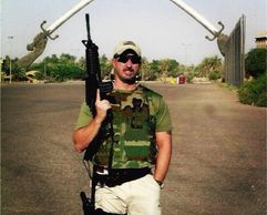 Baghdad Iraq, March 2005. Saddam Hussein's parade grounds in the Green Zone. Standard issue M-4.