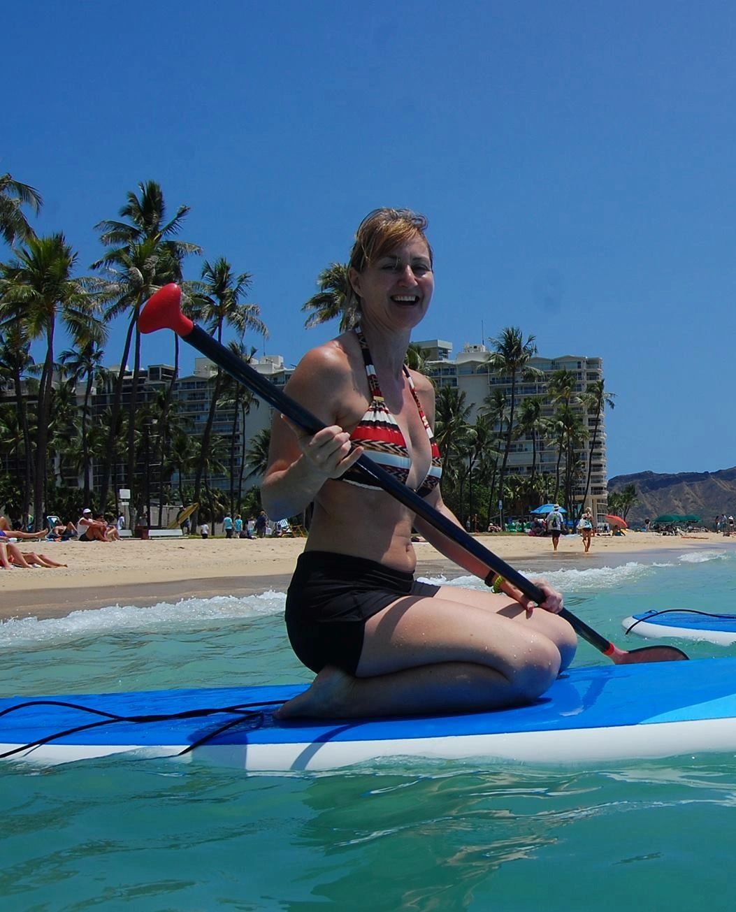 Paddle boarding in Oahu. 