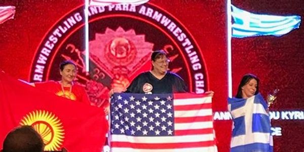 Cathy Merrill taking the gold!