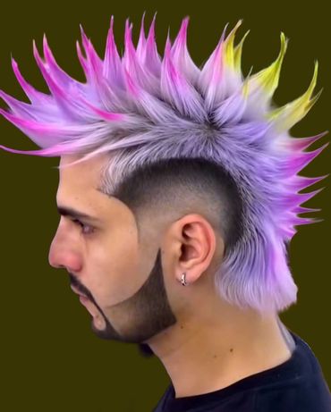 An extravagant male haircut