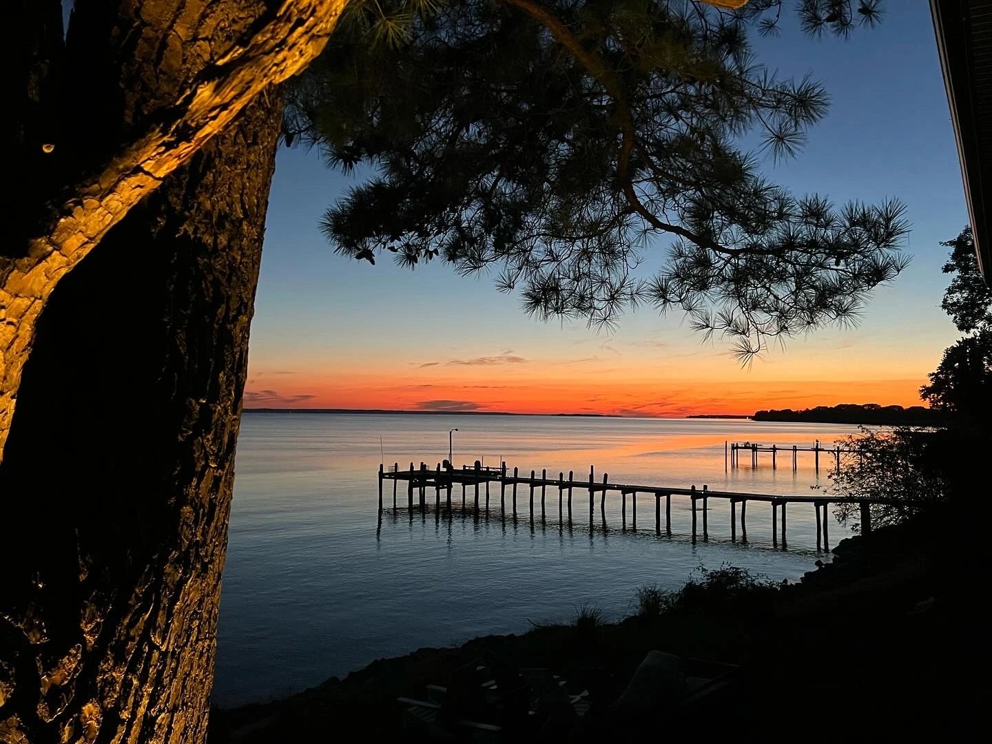 Sunset view from deck