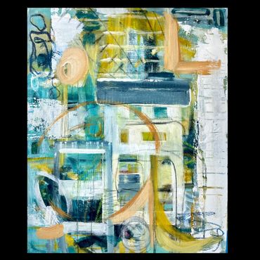 EXPLORER is acrylic mixed-media
16x20” flat canvas panel (suitable for framing)