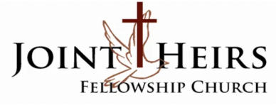 Logo of Joint Heirs Fellowship Church with a cross and dove.