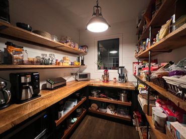 Reclaimed wood pantry