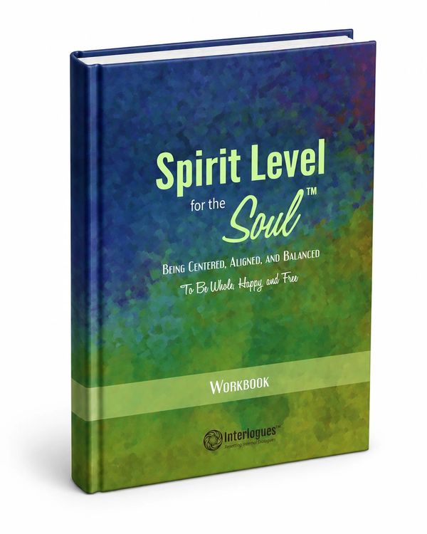 Workbook titled 'Spirit Level for the Soul' focused on being centered and balanced.