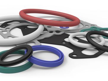 O-Rings and gaskets, seals.  Elastomer extruded
