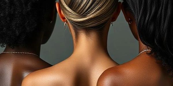 Three women with backs turned