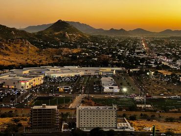 A beautiful sunset as seen from the hill behind the Hampton Inn hotel in Hermosillo, Sonora
