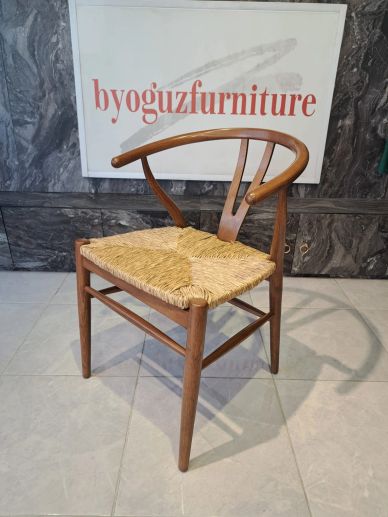 Danish Wisbone Hasırlı Sandalye