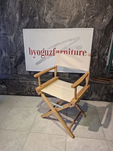 Ahşap Rejisör Koltuğu ürünlerinde isme veya markanıza özel baskı yapılabilir.