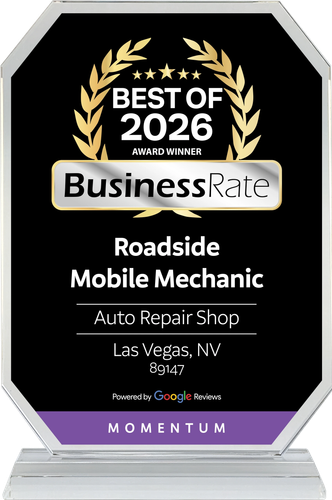 Award plaque for Roadside Mobile Mechanic, Best of 2026 in Las Vegas.