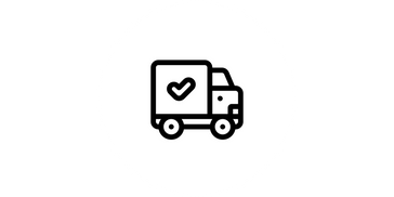 Icon of a delivery truck with a checkmark inside a white circle.