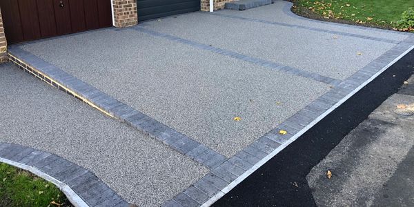Titan silver resin bound driveway resin bonded permeable paving suds compliant 
