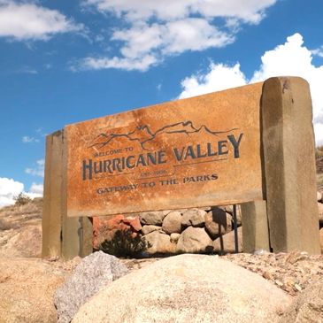 Hurricane Valley welcome sign