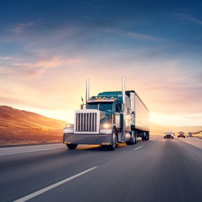 Cargo truck providing nationwide freight transportation in the USA
