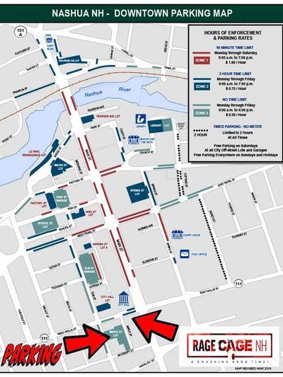 Map of downtown Nashua, NH