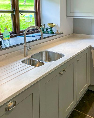 Solid surface Corian and Minerva worktop fabricating and fitting in Devon and Cornwall