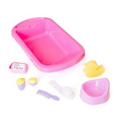 Play Baby Pink Bath Tub Potty Grooming Set