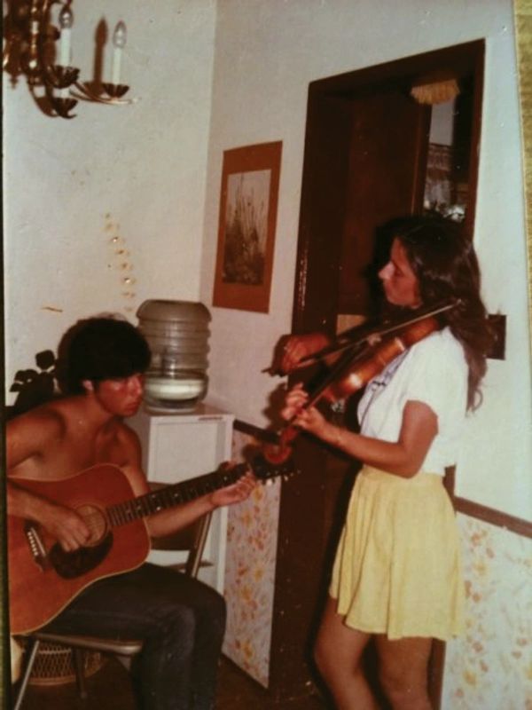 Me and my big brother John, sunkissed kids...around 1983 I would guess?